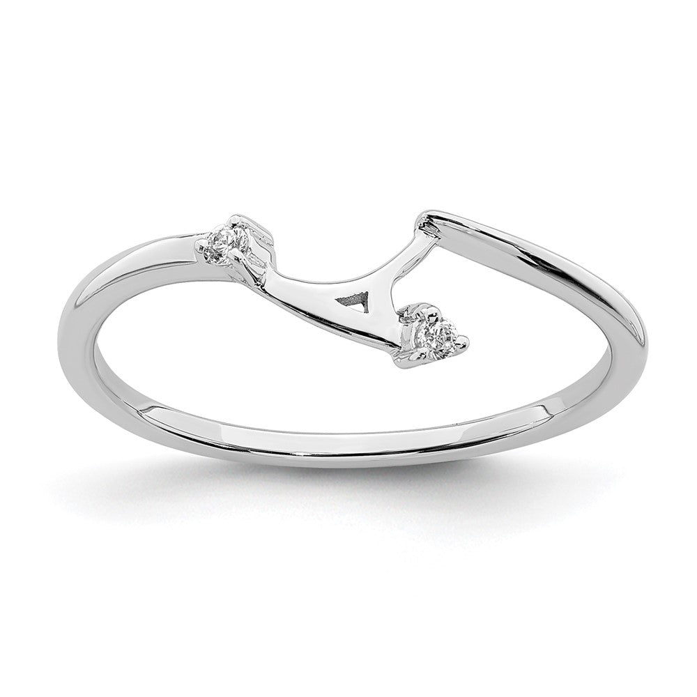 Exclusive 10K White Gold Diamond-Set Fitted Band - Affordable Luxury Ring