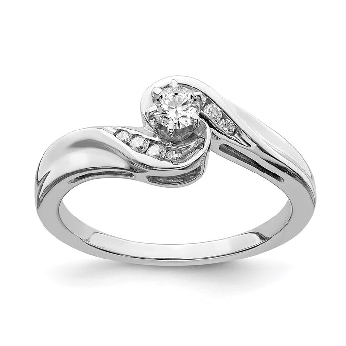 Buy 10K White Gold Diamond Engagement Ring - Stylish, Affordable Luxury!-1