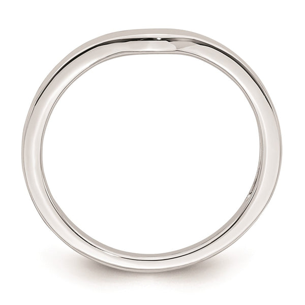 10K White Gold Curved Wedding Band - Style GR1-1035171