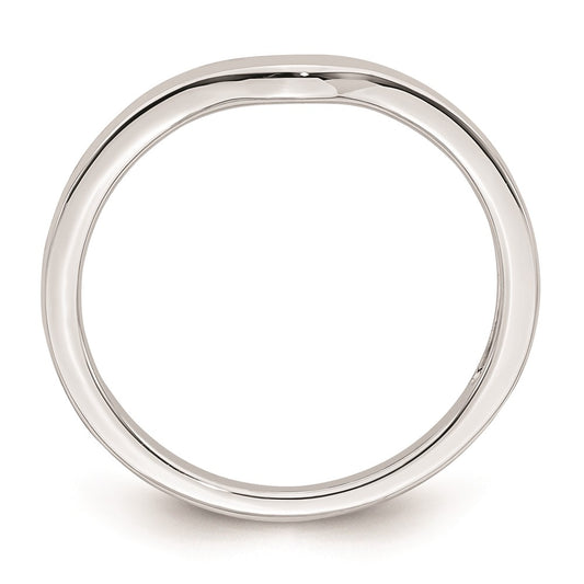 Buy Stylish 10K White Gold Curved Wedding Band - Affordable Elegance!