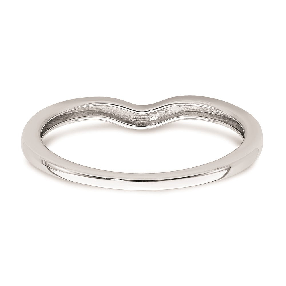 Buy Stylish 10K White Gold Curved Wedding Band - Affordable Elegance!