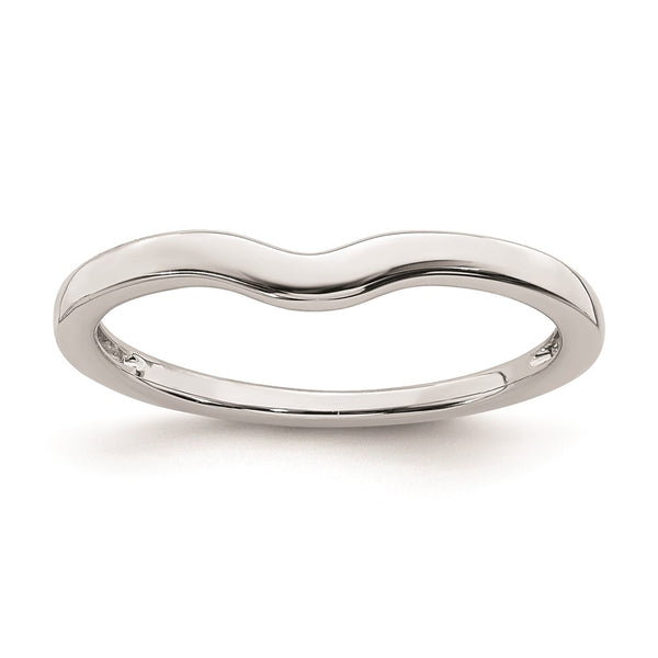 10K White Gold Curved Wedding Band - Style GR1-1035171