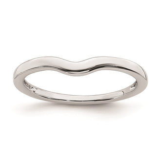 Buy Stylish 10K White Gold Curved Wedding Band - Affordable Elegance!