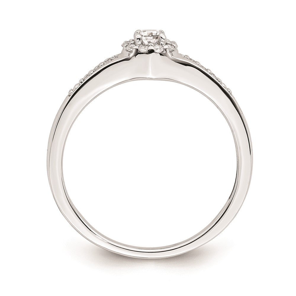 Buy Exclusive 10K White Gold Halo Cluster Engagement Ring | 1/5 Carat Diamond