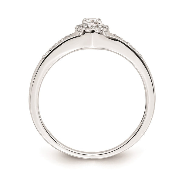 Buy Exclusive 10K White Gold Halo Cluster Engagement Ring | 1/5 Carat Diamond