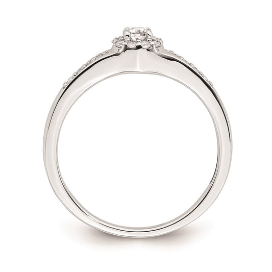 Buy Exclusive 10K White Gold Halo Cluster Engagement Ring | 1/5 Carat Diamond