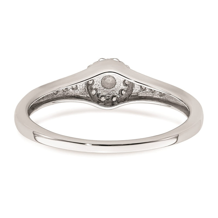 Buy Exclusive 10K White Gold Halo Cluster Engagement Ring | 1/5 Carat Diamond-4