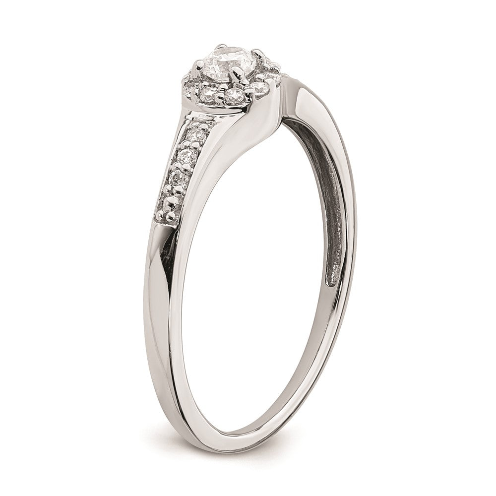 Buy Exclusive 10K White Gold Halo Cluster Engagement Ring | 1/5 Carat Diamond