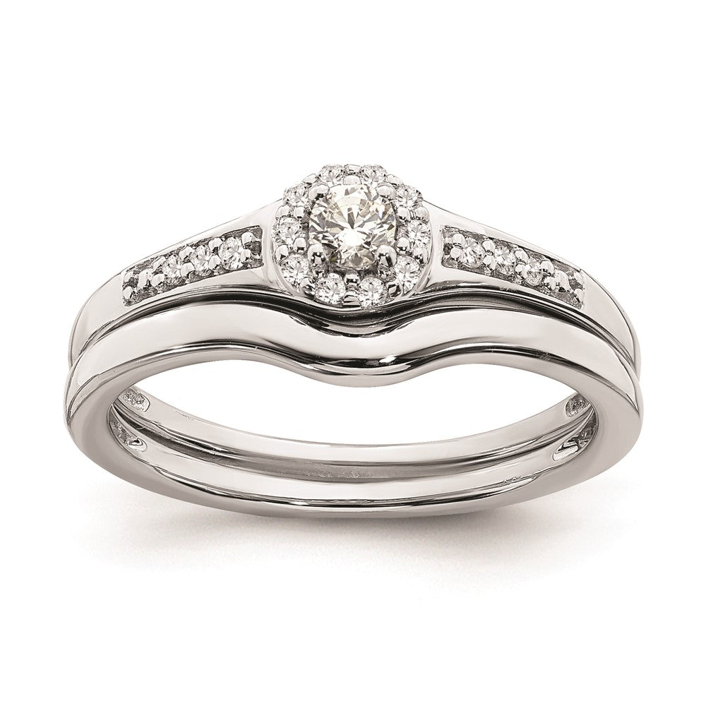 Buy Exclusive 10K White Gold Halo Cluster Engagement Ring | 1/5 Carat Diamond