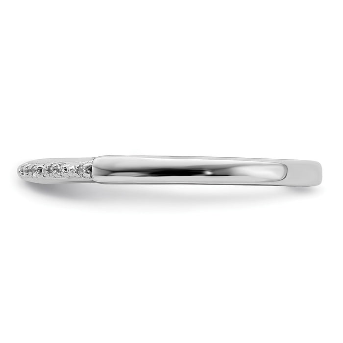 Buy 10K White Gold Diamond Wedding Band, 1/20 Carat, Stylish & Affordable-3