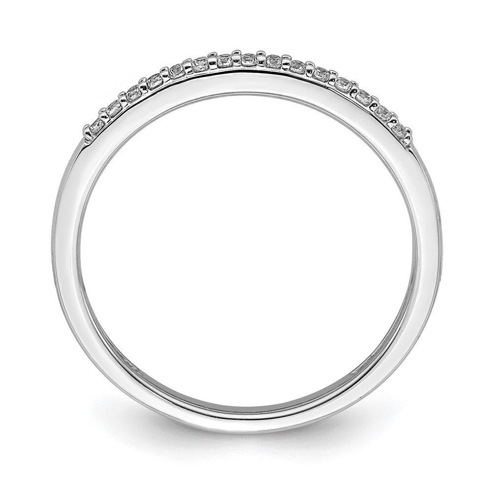 Exclusive 10K White Gold Diamond Wedding Band - 1/10 Carat, Stylish Value