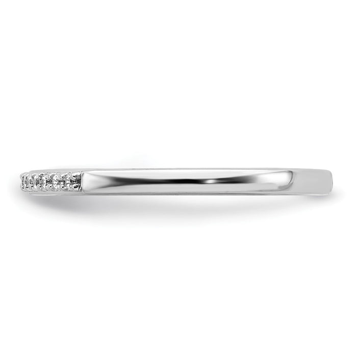 Exclusive 10K White Gold Diamond Wedding Band - 1/10 Carat, Stylish Value-3