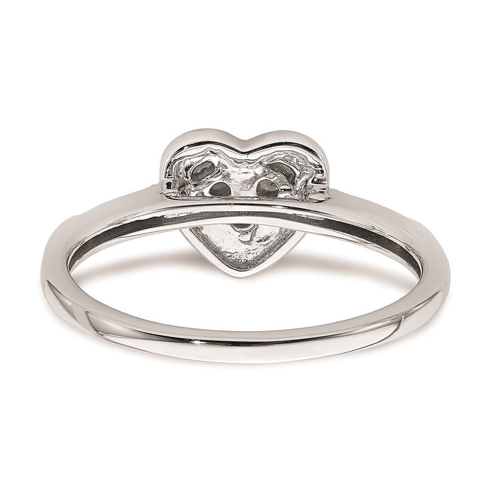 Buy Stylish 10K White Gold Heart Halo Engagement Ring with 1/4 Carat Diamond