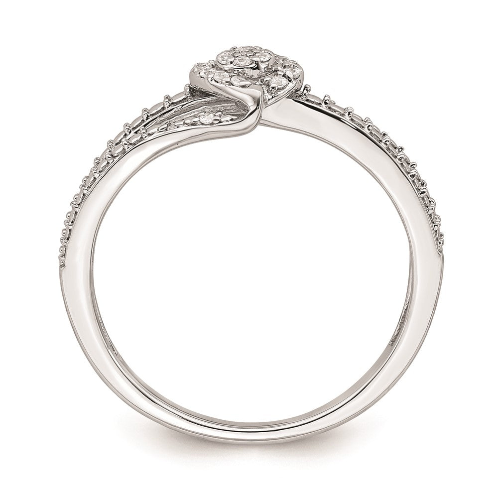 Buy Exclusive 10K White Gold Halo Cluster Engagement Ring, 1/10 Carat Diamond, Stylish Design