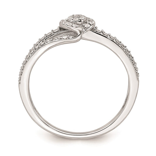 Buy Exclusive 10K White Gold Halo Cluster Engagement Ring, 1/10 Carat Diamond, Stylish Design