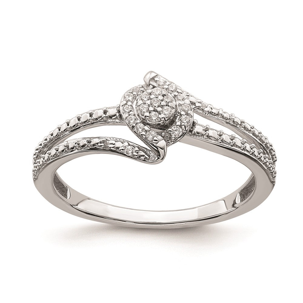 Buy Exclusive 10K White Gold Halo Cluster Engagement Ring, 1/10 Carat Diamond, Stylish Design