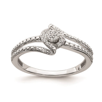 Buy Exclusive 10K White Gold Halo Cluster Engagement Ring, 1/10 Carat Diamond, Stylish Design