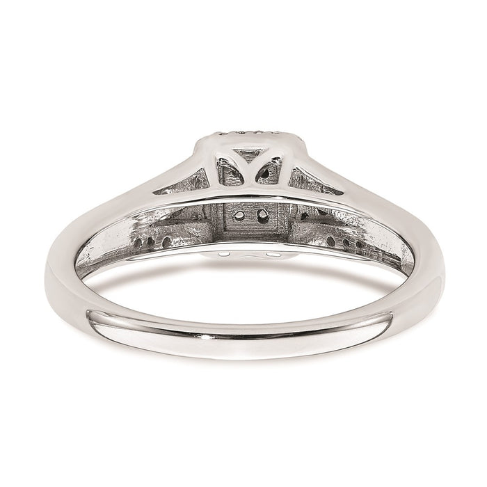 Exclusive 10K White Gold Halo Engagement Ring with 1/5 Carat Diamonds-5