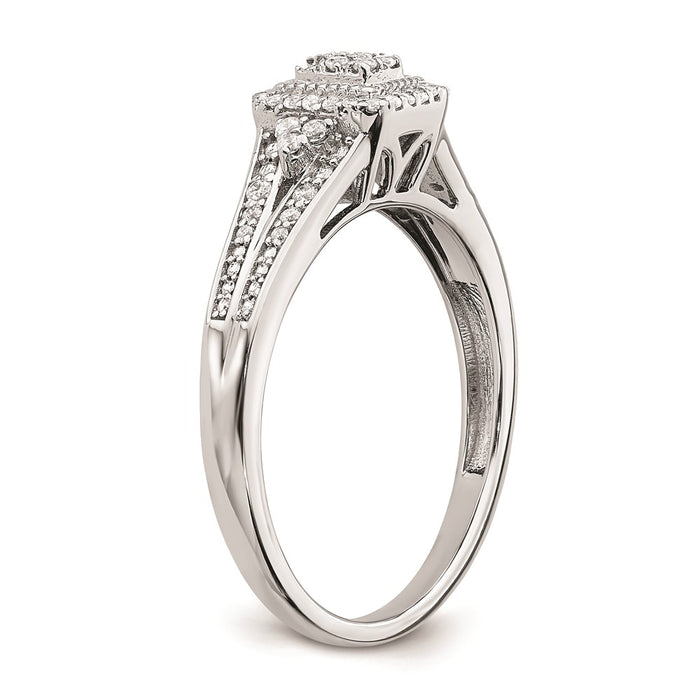 Exclusive 10K White Gold Halo Engagement Ring with 1/5 Carat Diamonds-6