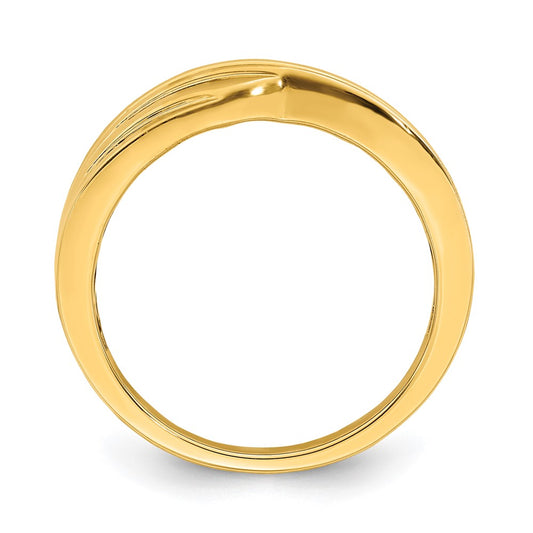 Buy Stylish 14K Gold Men's Band with 1/6 Carat Diamond Accents, Luxury Value