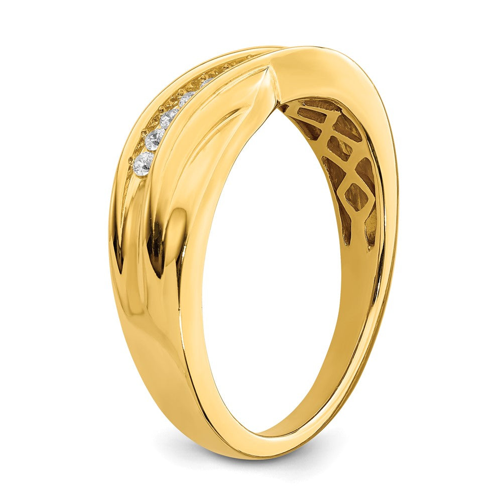 Buy Stylish 14K Gold Men's Band with 1/6 Carat Diamond Accents, Luxury Value