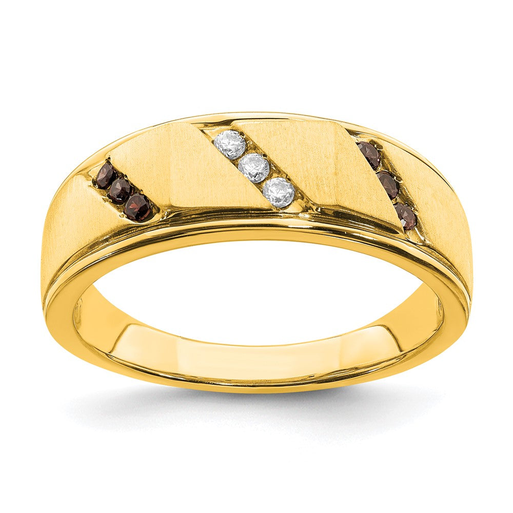 Buy Stylish 14K Yellow Gold Men's Band with 1/5 Carat Diamonds, Affordable Price