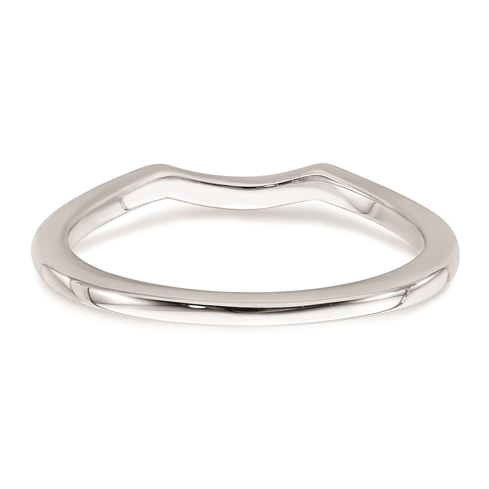 Buy Exclusive 14K White Gold Curved Wedding Band - Stylish & Affordable Choice