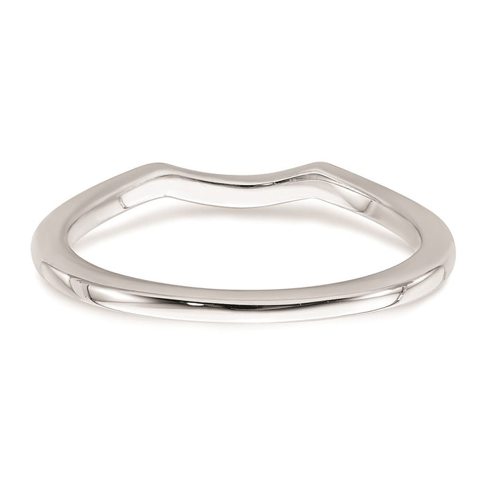 Buy Exclusive 14K White Gold Curved Wedding Band - Stylish & Affordable Choice-5