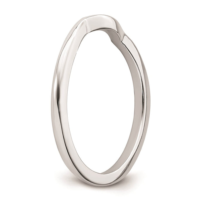 Buy Exclusive 14K White Gold Curved Wedding Band - Stylish & Affordable Choice-6
