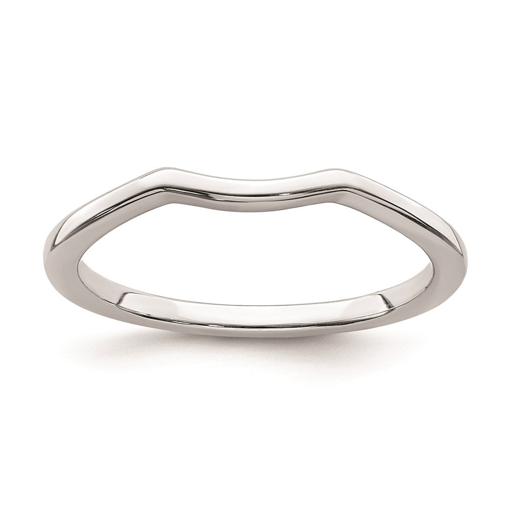 Buy Exclusive 14K White Gold Curved Wedding Band - Stylish & Affordable Choice