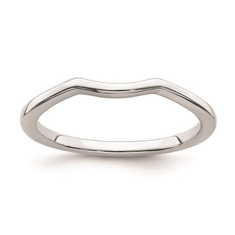 Buy Exclusive 14K White Gold Curved Wedding Band - Stylish & Affordable Choice