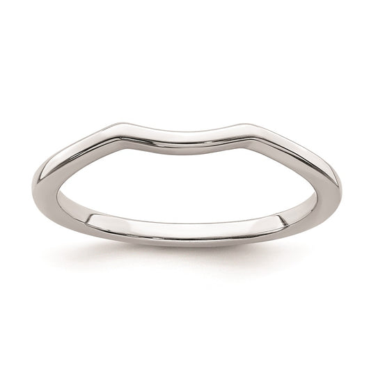 Buy Exclusive 14K White Gold Curved Wedding Band - Stylish & Affordable Choice