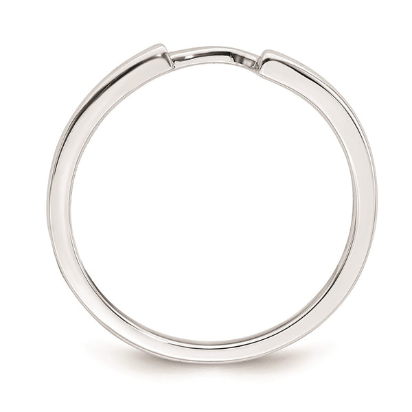 14K White Gold Curved Wedding Band - Style GR1-1023186