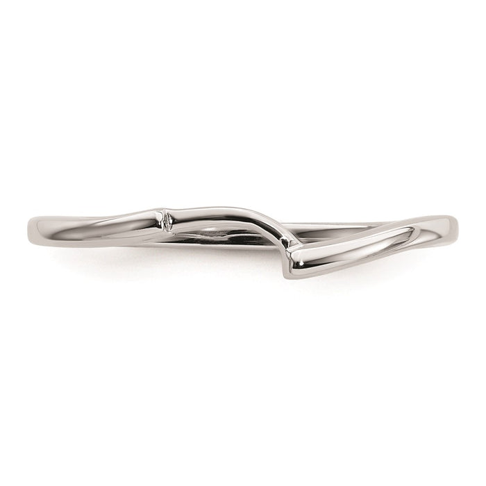 Buy Luxury 14K White Gold Curved Wedding Band - Stylish & Affordable Choice-4