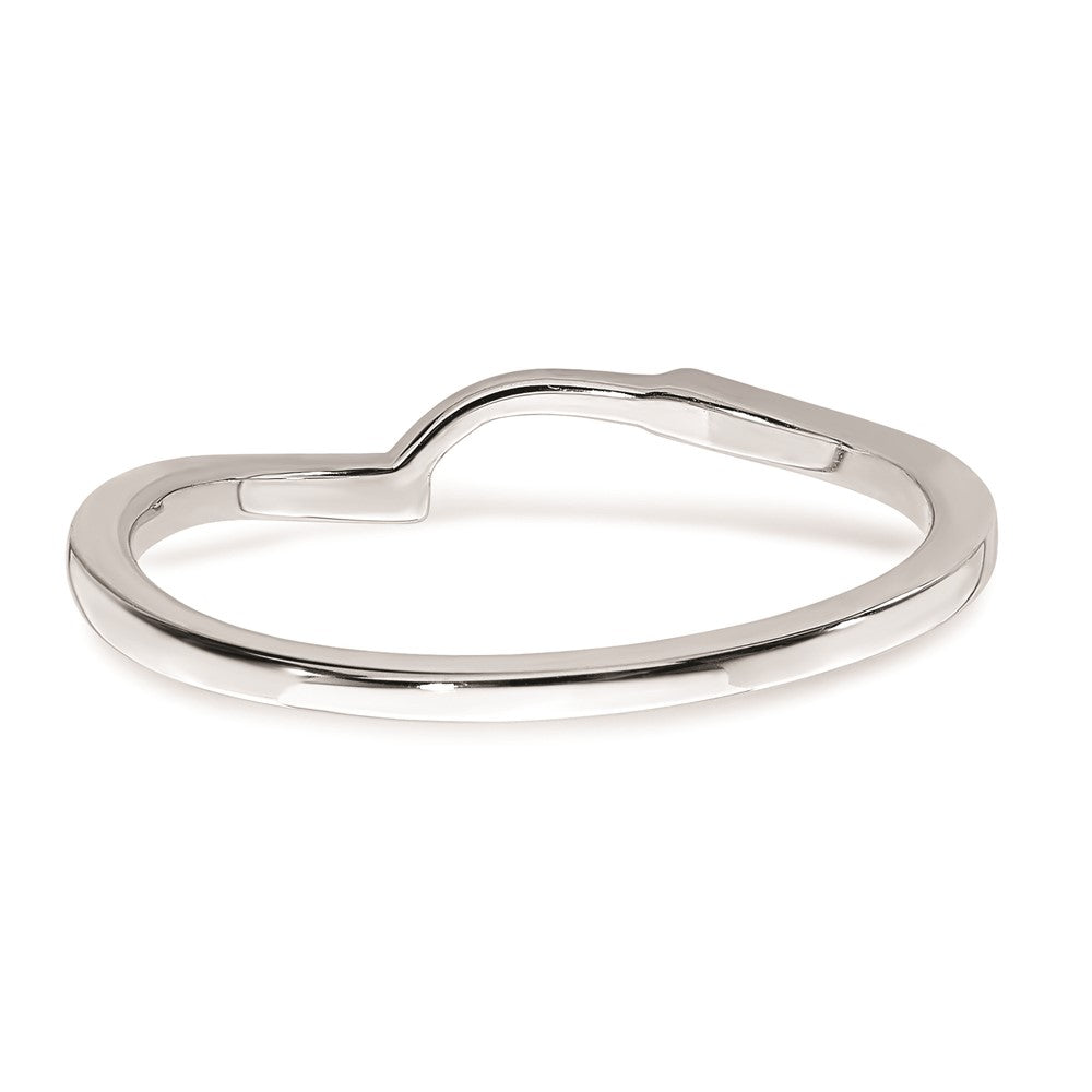 Buy Luxury 14K White Gold Curved Wedding Band - Stylish & Affordable Choice