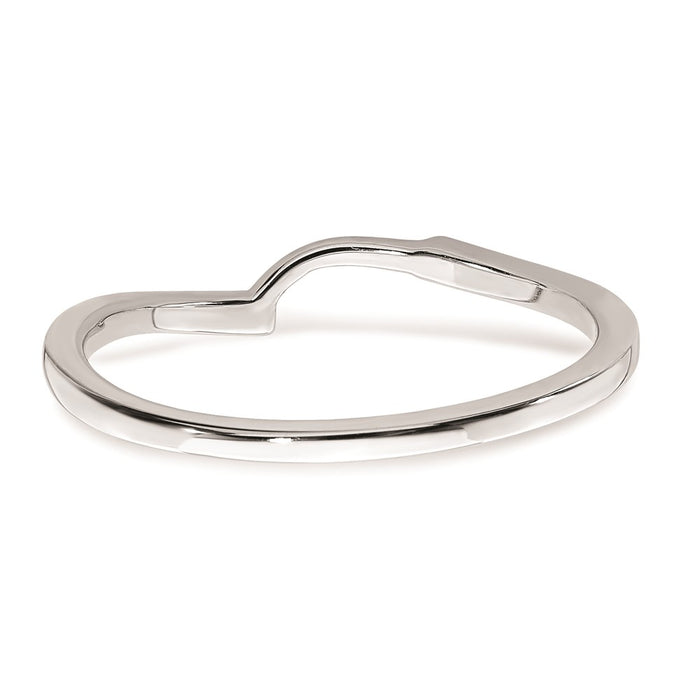 Buy Luxury 14K White Gold Curved Wedding Band - Stylish & Affordable Choice-5