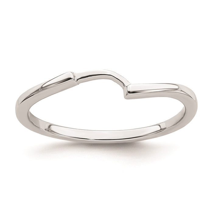 Buy Luxury 14K White Gold Curved Wedding Band - Stylish & Affordable Choice-1