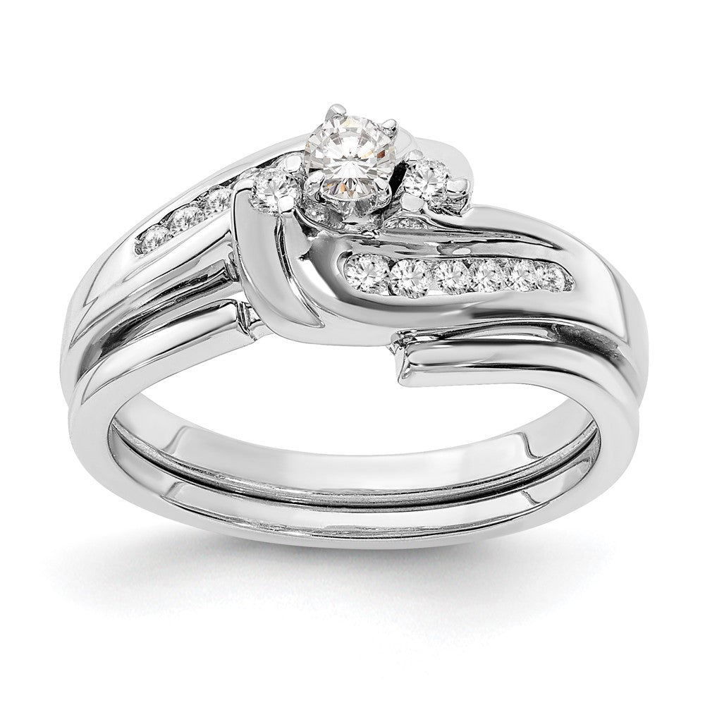 Buy Exclusive 14K White Gold Bypass Engagement Ring with 1/3 Carat Diamond