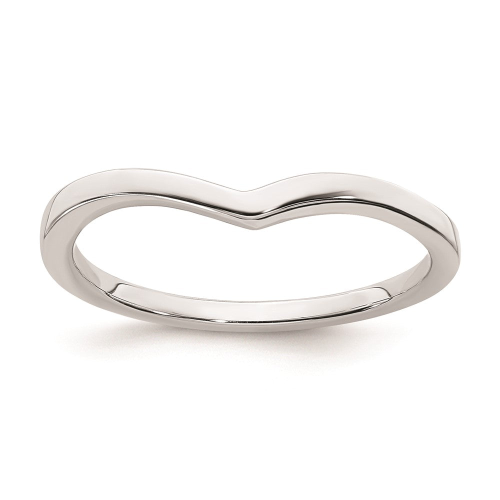 Buy Stylish 14K White Gold Curved Wedding Band - Affordable Luxury Ring