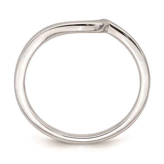 Buy Stylish 14K White Gold Curved Wedding Band - Affordable Luxury Ring