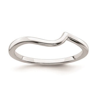 Buy Stylish 14K White Gold Curved Wedding Band - Affordable Luxury Ring