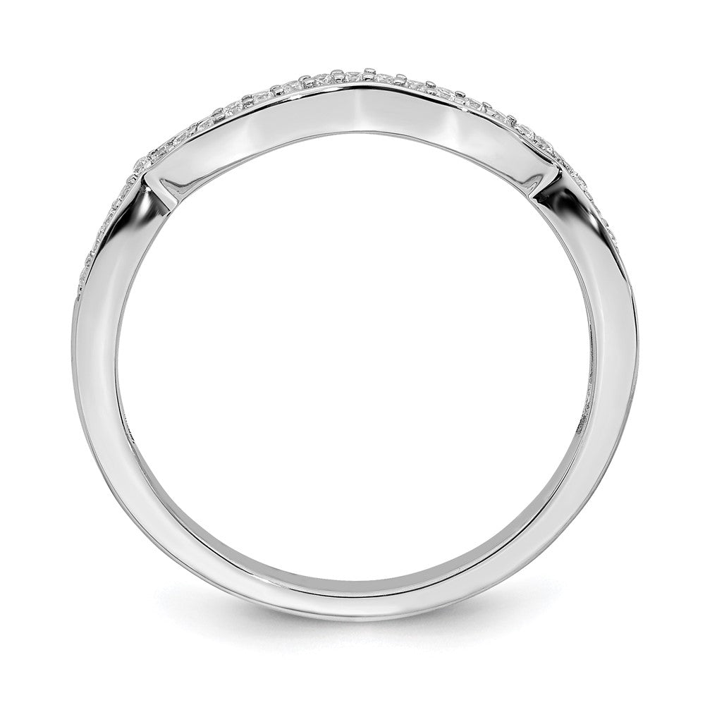 Exclusive 14K White Gold Wedding Band with 1/10 Carat Diamond - Stylish Value