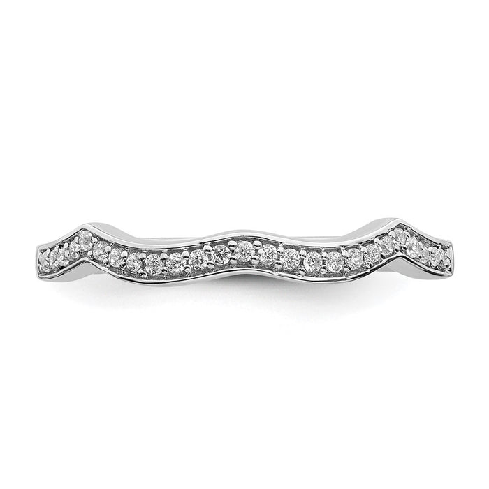 Exclusive 14K White Gold Wedding Band with 1/10 Carat Diamond - Stylish Value-4
