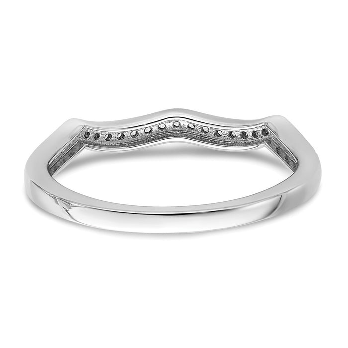 Exclusive 14K White Gold Wedding Band with 1/10 Carat Diamond - Stylish Value-5