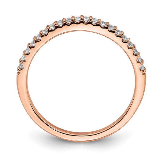 Exclusive 14K Rose Gold 1/5 Carat Diamond Wedding Band - Stylish & Affordable!