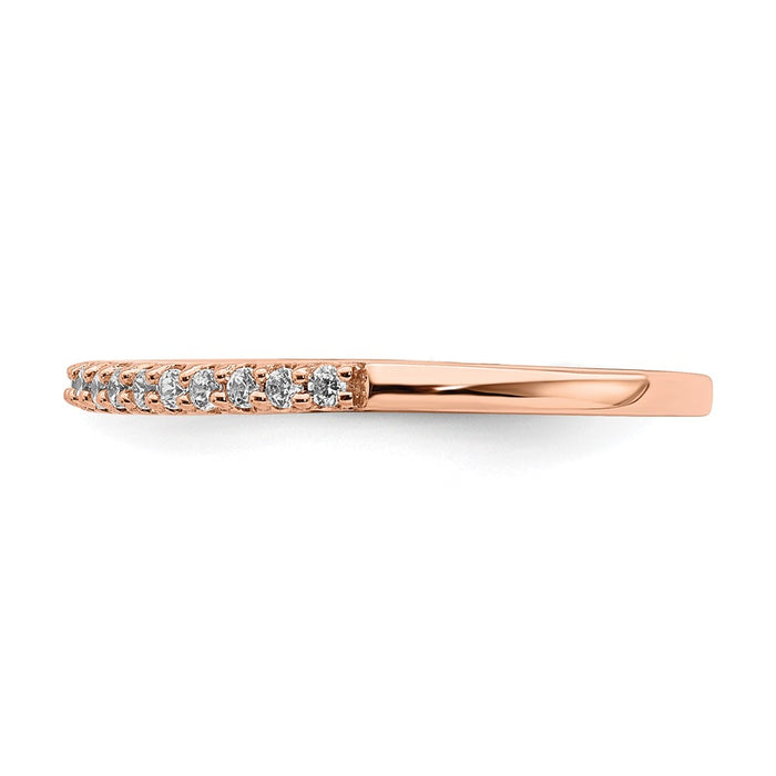 Exclusive 14K Rose Gold 1/5 Carat Diamond Wedding Band - Stylish & Affordable!-3