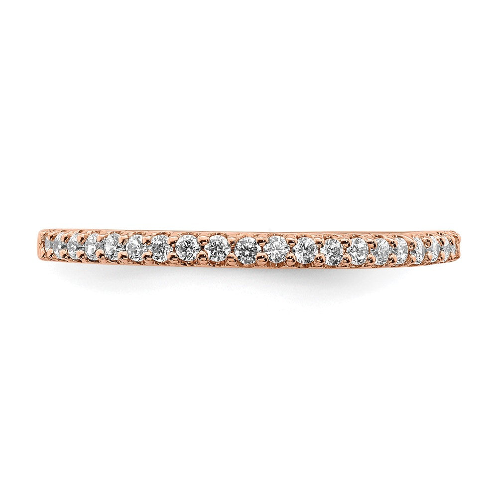 Exclusive 14K Rose Gold 1/5 Carat Diamond Wedding Band - Stylish & Affordable!