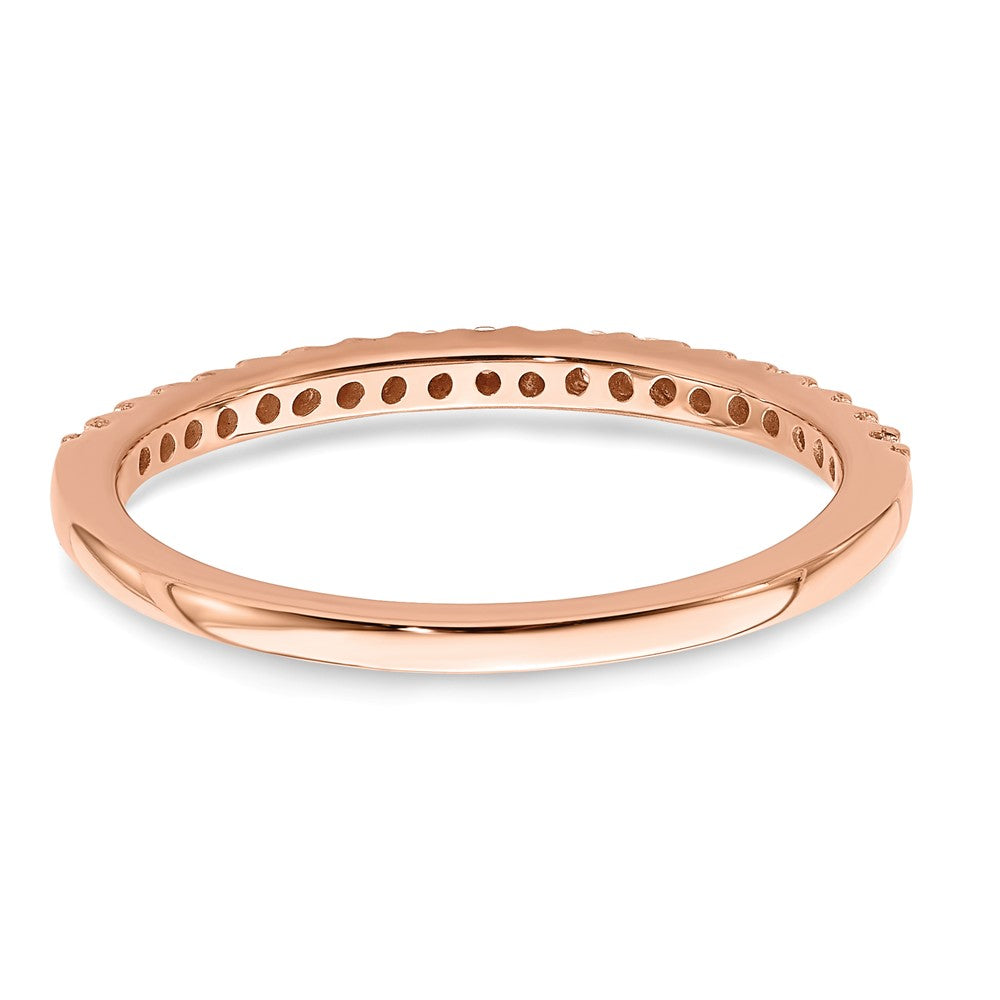 Exclusive 14K Rose Gold 1/5 Carat Diamond Wedding Band - Stylish & Affordable!