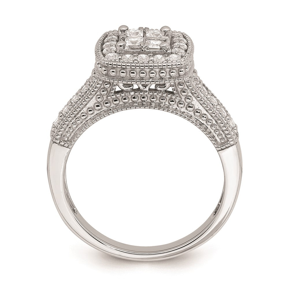Buy Exclusive 14K White Gold Halo Engagement Ring with 5/8 Carat Diamonds