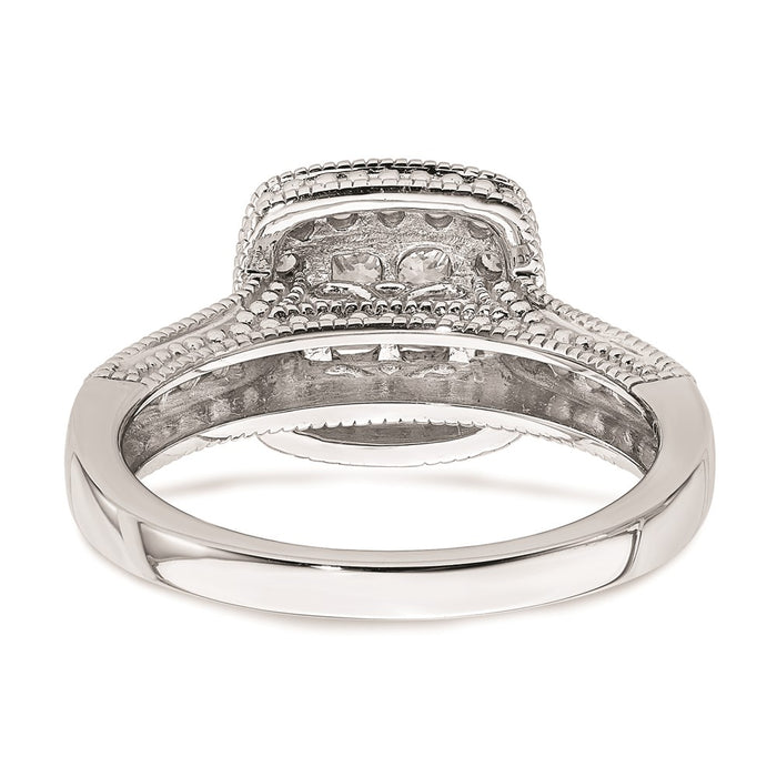 Buy Exclusive 14K White Gold Halo Engagement Ring with 5/8 Carat Diamonds-5